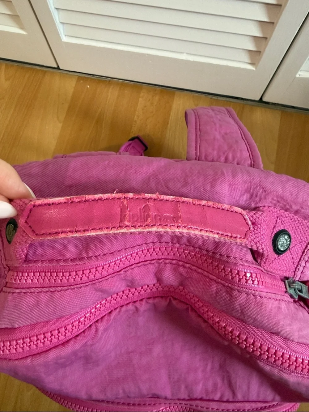 Kipling Bright Pink Kids Backpack with Monkey Charm